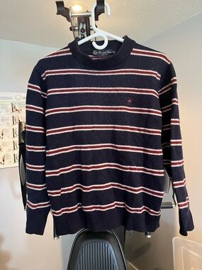 Navy Striped Crewneck Sweater - Polo Ralph Lauren Style